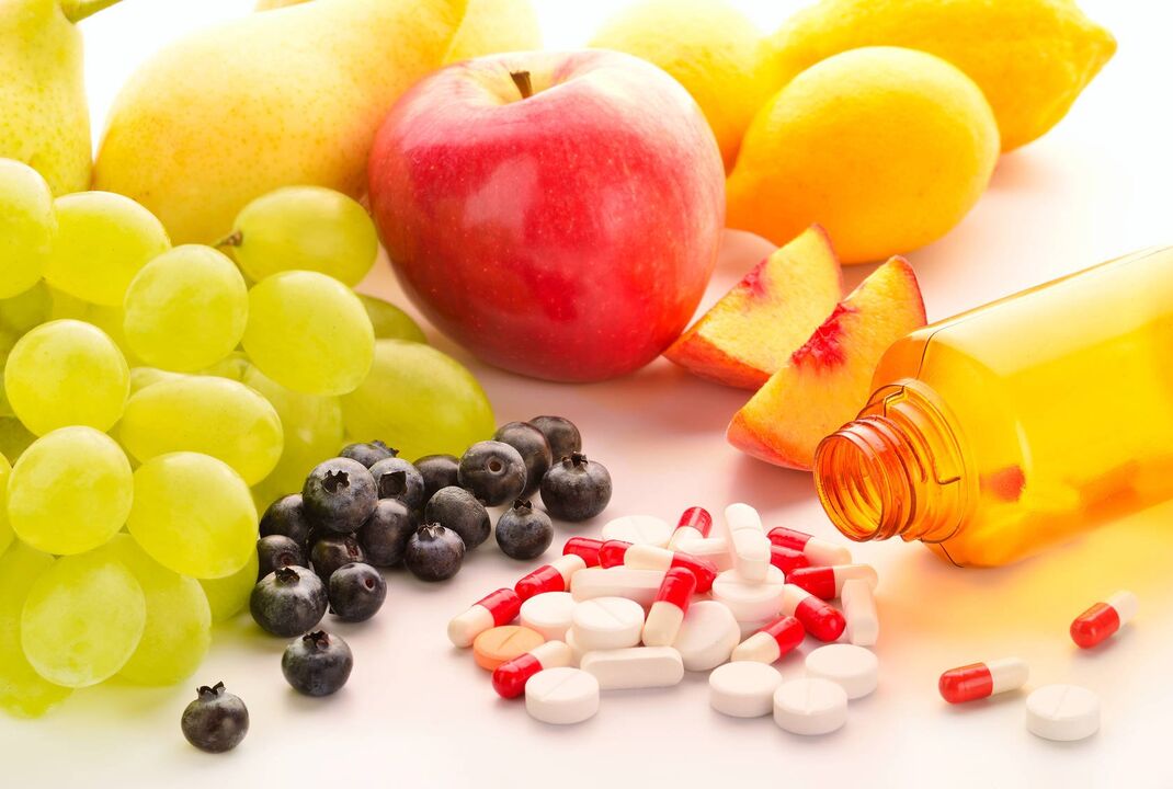 vitamine e integratori dietetici per il trattamento della prostatite